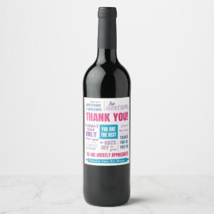 Étiquette Pour Bouteilles De Vin Appréciation Merci