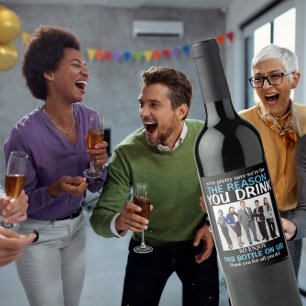 Étiquette Pour Bouteilles De Vin Apréciation du patron Photo RAISONS VOUS BOIRE Vin