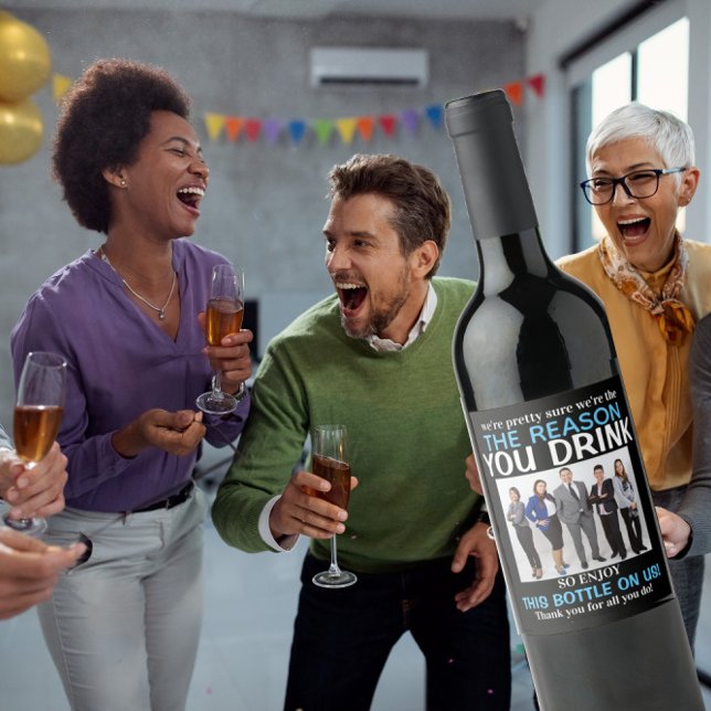Étiquette Pour Bouteilles De Vin Apréciation du patron Photo RAISONS VOUS BOIRE Vin (Créateur téléchargé)