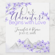 Aquarelle florale violette Lilac Mountain