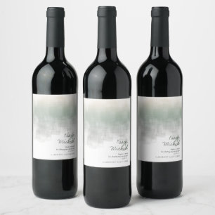 Étiquette Pour Bouteilles De Vin Aquarelle Réflexions Merci Sage ID774