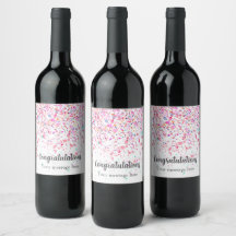 Aquarelle rose Confetti colorée Personnalisée