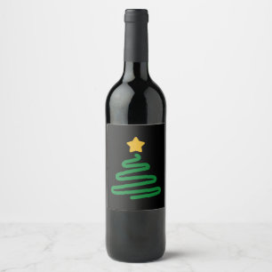 Étiquette Pour Bouteilles De Vin Arbre de Noël drôle