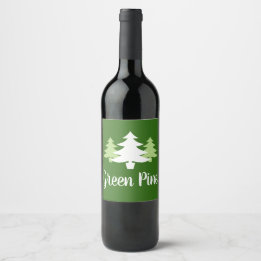 Étiquette Pour Bouteilles De Vin arbre de NOËL silhouette amusante |