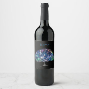 Étiquette Pour Bouteilles De Vin Arbre tourbillonnant Thunder_Cove