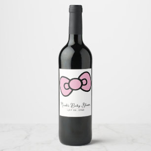 Étiquette Pour Bouteilles De Vin Arc en ciel rose mignon Baby Shower Fête d'anniver