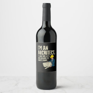 Étiquette Pour Bouteilles De Vin Architect - I'm