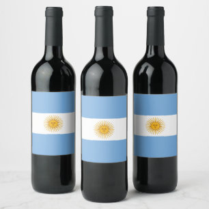 Étiquette Pour Bouteilles De Vin Argentina flag