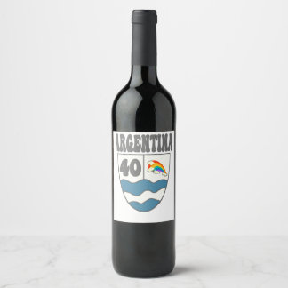 Étiquette Pour Bouteilles De Vin Argentine Panneau de signalisation Ruta 40 avec ar