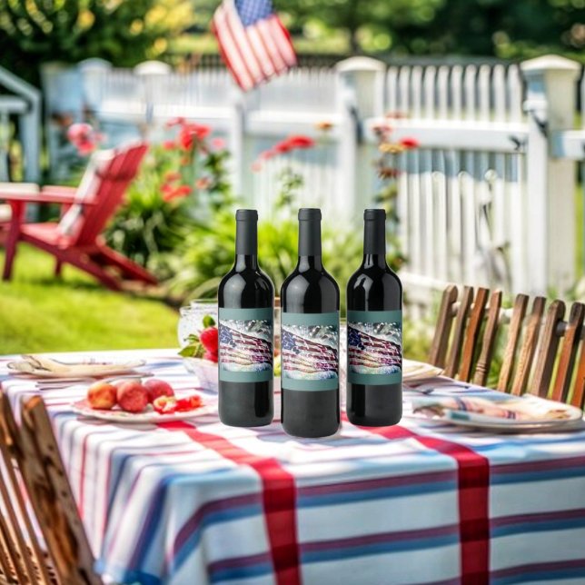 Étiquette Pour Bouteilles De Vin Arrière-plan Fireworks (Customized wine labels, just in time for summer holiday fun!)