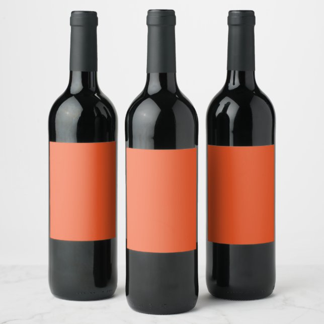 Étiquette Pour Bouteilles De Vin Arrière - plan orange vif (Bouteilles)