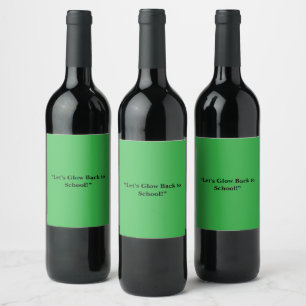 Étiquette Pour Bouteilles De Vin Arrière-plan vert néon plat - Texture scolaire