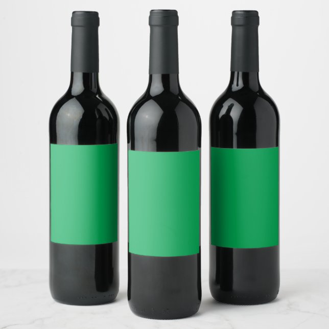 Étiquette Pour Bouteilles De Vin Arrière - plan vert solide (Bouteilles)