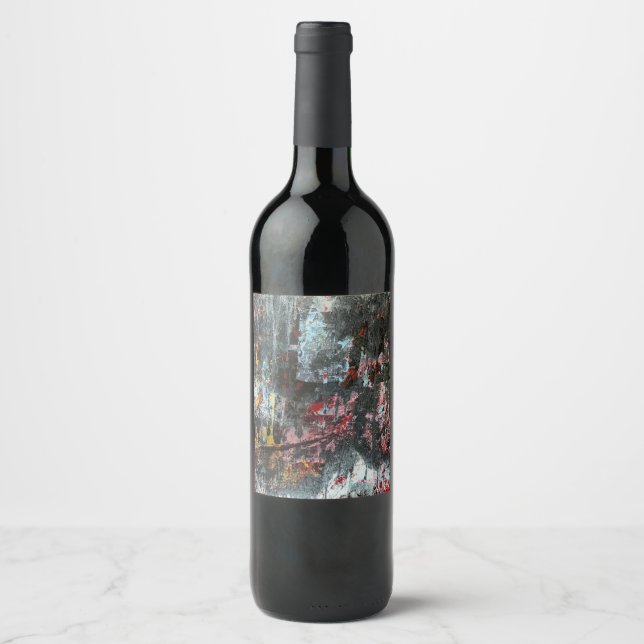 Étiquette Pour Bouteilles De Vin Art abstrait  (Devant)