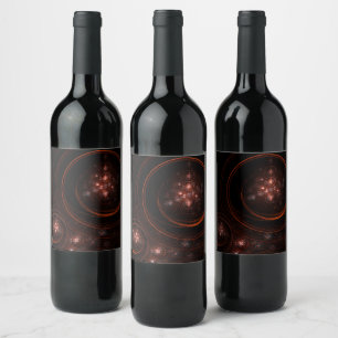 Étiquette Pour Bouteilles De Vin Art Abstrait Starlight