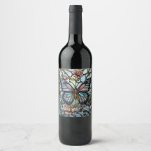 art de papillon bleu vitrail vintage