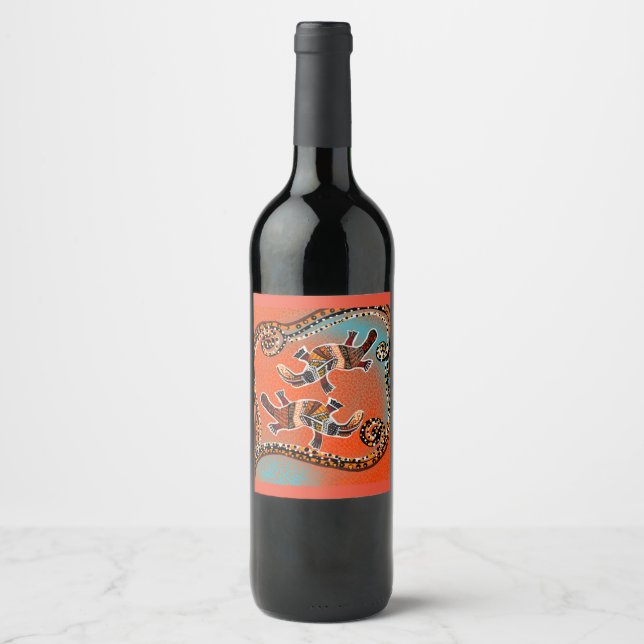 ÉTIQUETTE POUR BOUTEILLES DE VIN ART DU PLATYPUS         (Devant)