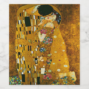 Étiquette Pour Bouteilles De Vin Art, Gustav Klimt, Le Baiser