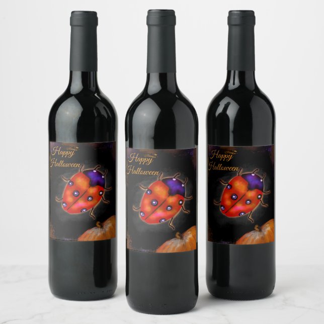 ÉTIQUETTE POUR BOUTEILLES DE VIN ART LADYBUG (Bouteilles)