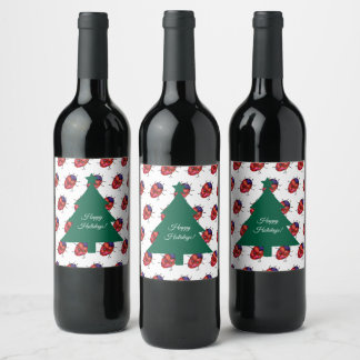 ÉTIQUETTE POUR BOUTEILLES DE VIN ART LADYBUG