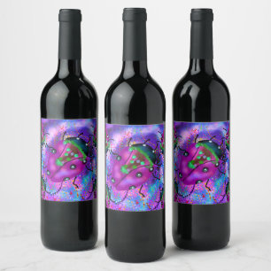 ÉTIQUETTE POUR BOUTEILLES DE VIN ART LADYBUG