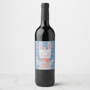 Étiquette Pour Bouteilles De Vin Art lapin mignon