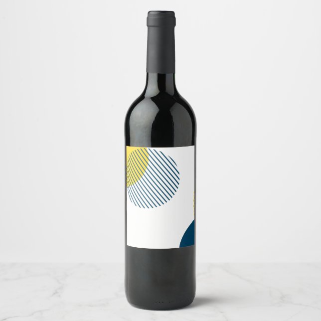 Étiquette Pour Bouteilles De Vin Art urbain abstrait moderne, simple, minimal et te (Devant)