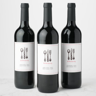 Étiquette Pour Bouteilles De Vin Artisanat de la vaisselle argentée vintage pour le