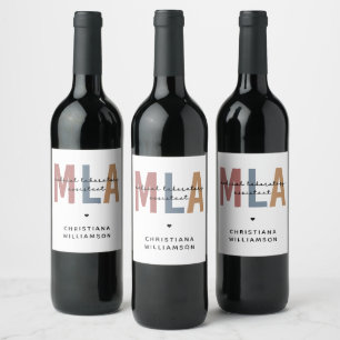 Étiquette Pour Bouteilles De Vin Assistant de laboratoire Médicale MLA personnalisé