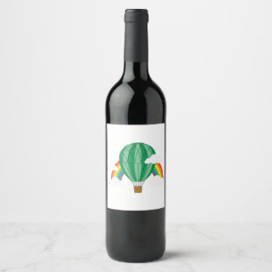 Étiquette Pour Bouteilles De Vin Assistant Du Ballons Oz