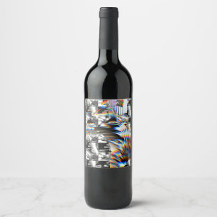 Étiquette Pour Bouteilles De Vin Attaque arc-en-ciel