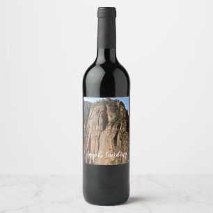 Étiquette Pour Bouteilles De Vin Atterrissage des Anges au parc national de Zion