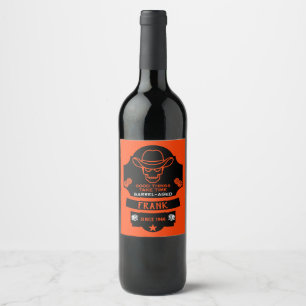 Étiquette Pour Bouteilles De Vin Au-Dessus De La Colline Vieillir