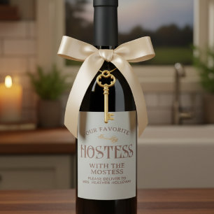 Étiquette Pour Bouteilles De Vin Auberges personnalisées avec le cadeau de script d