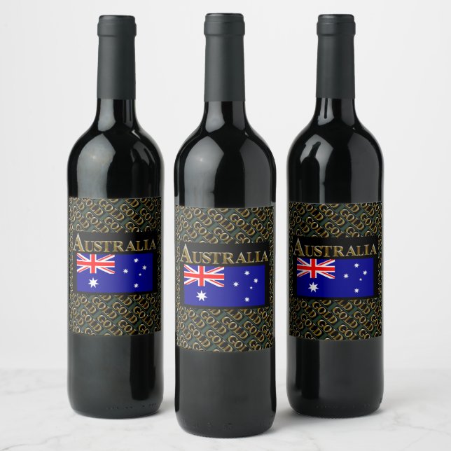 ÉTIQUETTE POUR BOUTEILLES DE VIN AUSTRALIE (Bouteilles)