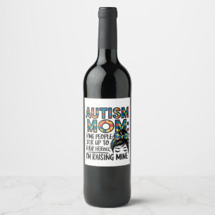 Étiquette Pour Bouteilles De Vin Autisme Maman Certaines personnes regardent vers l