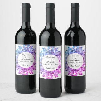 Étiquette Pour Bouteilles De Vin Automne blanc pourpre Eucalyptus Botanique