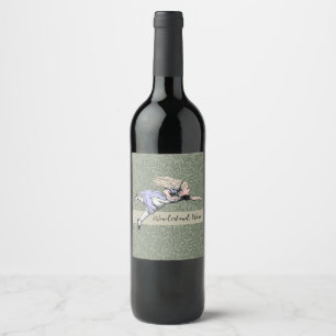 Étiquette Pour Bouteilles De Vin Aventure de Alice au pays des merveilles volante T