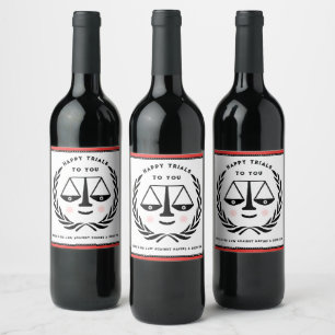 Étiquette Pour Bouteilles De Vin Avocat au procès