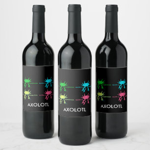 Étiquette Pour Bouteilles De Vin axolotl