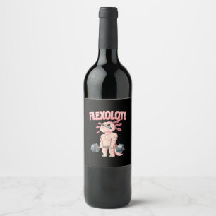 Étiquette Pour Bouteilles De Vin Axolotl Flexolotl