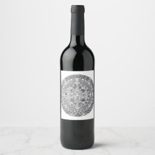 Étiquette Pour Bouteilles De Vin AZTEC OU MEXICA mexicaine