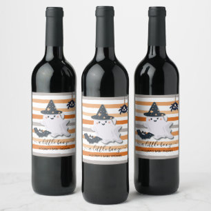 Étiquette Pour Bouteilles De Vin Baby shower d'Halloween de Little Boo