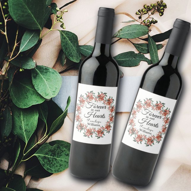 Étiquette Pour Bouteilles De Vin Baies De Forêt En Mémoire Amoureuse (Créateur téléchargé)