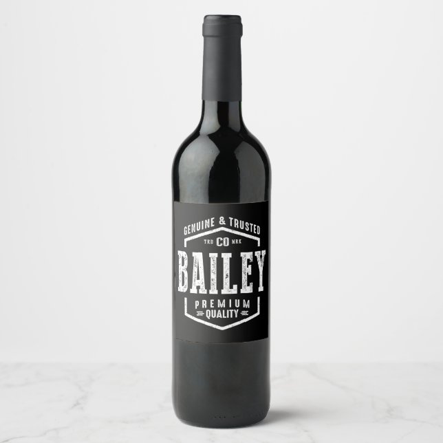 Étiquette Pour Bouteilles De Vin Bailey (Devant)