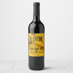 Étiquette Pour Bouteilles De Vin Bananes allantes au-dessus de vous Saint-Valentin