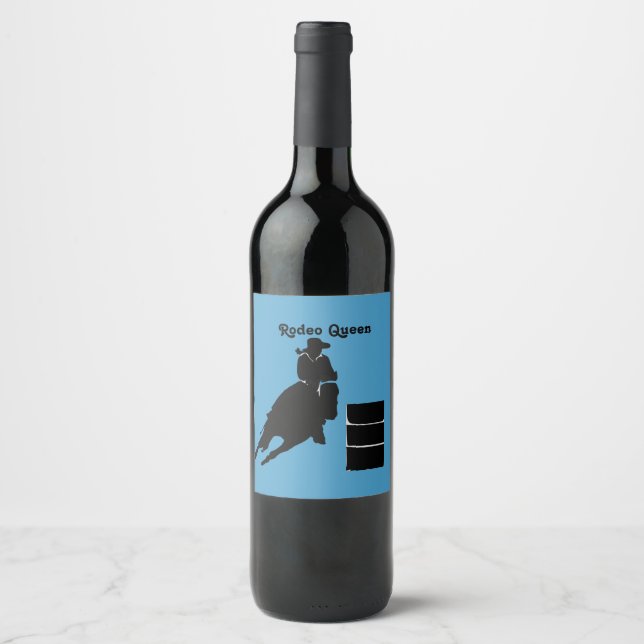 Étiquette Pour Bouteilles De Vin Barrel Racer (Devant)