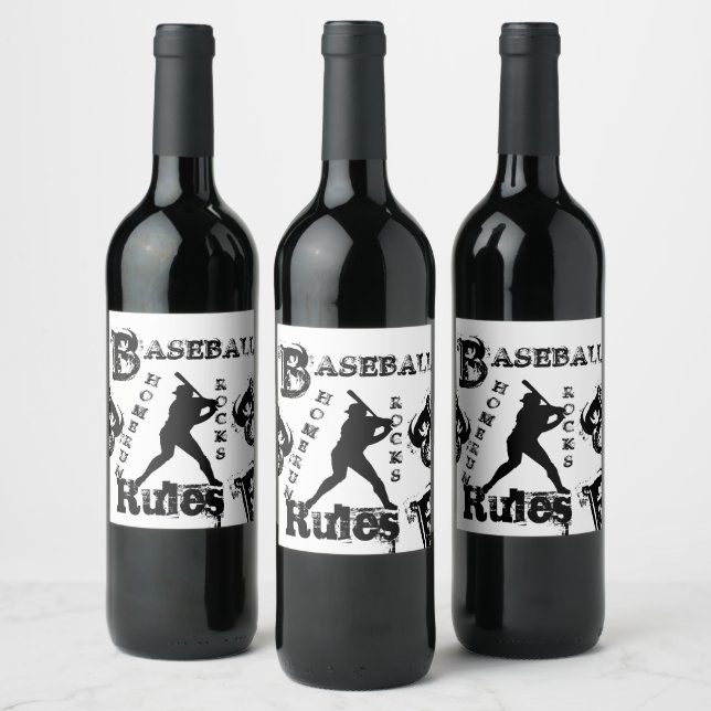 Étiquette Pour Bouteilles De Vin Baseball (Bouteilles)