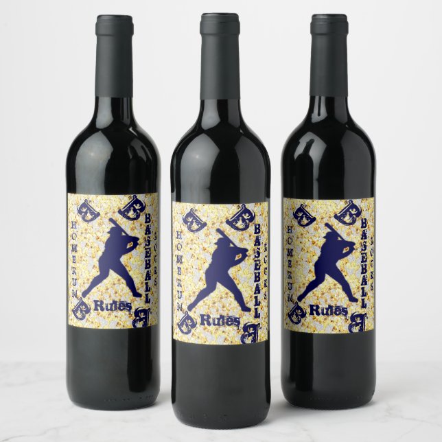 Étiquette Pour Bouteilles De Vin Baseball (Bouteilles)