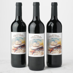 Étiquette Pour Bouteilles De Vin Beach Week-end Coastal Cowgirl Bachelorette Party
